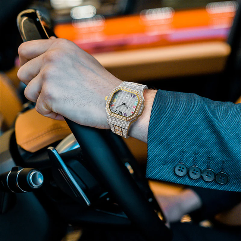 Prestige Rainbow Iced Out Watch - Image 7